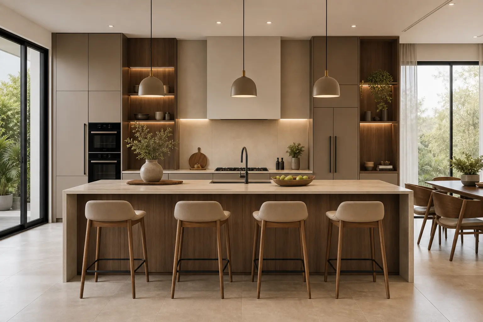 Warm Minimalist Kitchen oleh Rumahlebah Design Studio