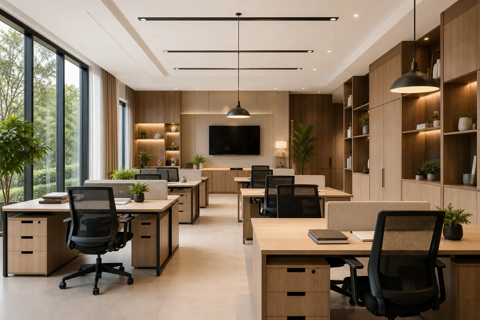Modern Office Workspace oleh Rumahlebah Design Studio